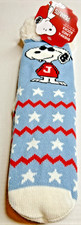 Peanuts Sherpa Lined Socks Snoopy One Size Fits Soft Non-Slip Blue Red Joe Cool