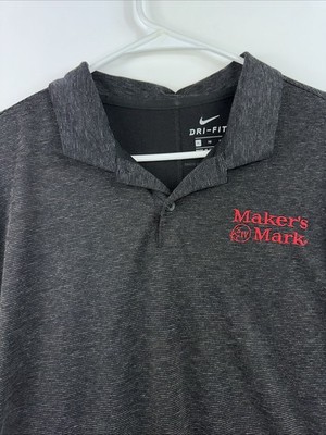 Nike Dri-Fit x Makers Mark Kentucky Bourbon Whiskey Men s XL Gray Fri-Fit Polo