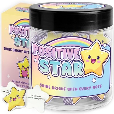 60 PCS Positive Star Cards Jar Affirmation Teen Girls Emotional Support Gift