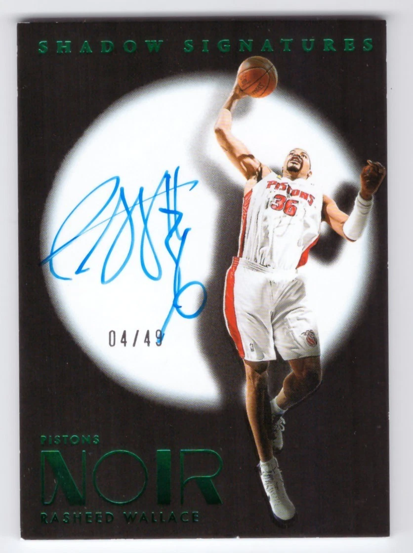 RASHEED WALLACE Auto /49 Rasheed Wallace Detroit Pistons