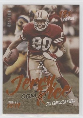 2019 Panini Luminance Vintage Performers Orange 85/100 Jerry Rice #VP-10 HOF 3y0