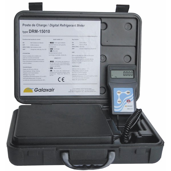 Balance de charge Galaxair DRM-15010 pour peser les bouteilles de gaz en climatisation