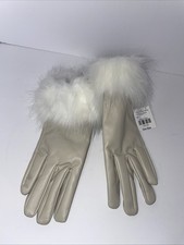 New Winter White Faux Fur Gloves One Size Women's Fits Most Soft On The Inside
