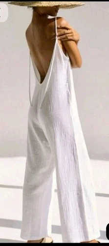 Bahhgoose White Cotton Jumpsuit Size XS/S