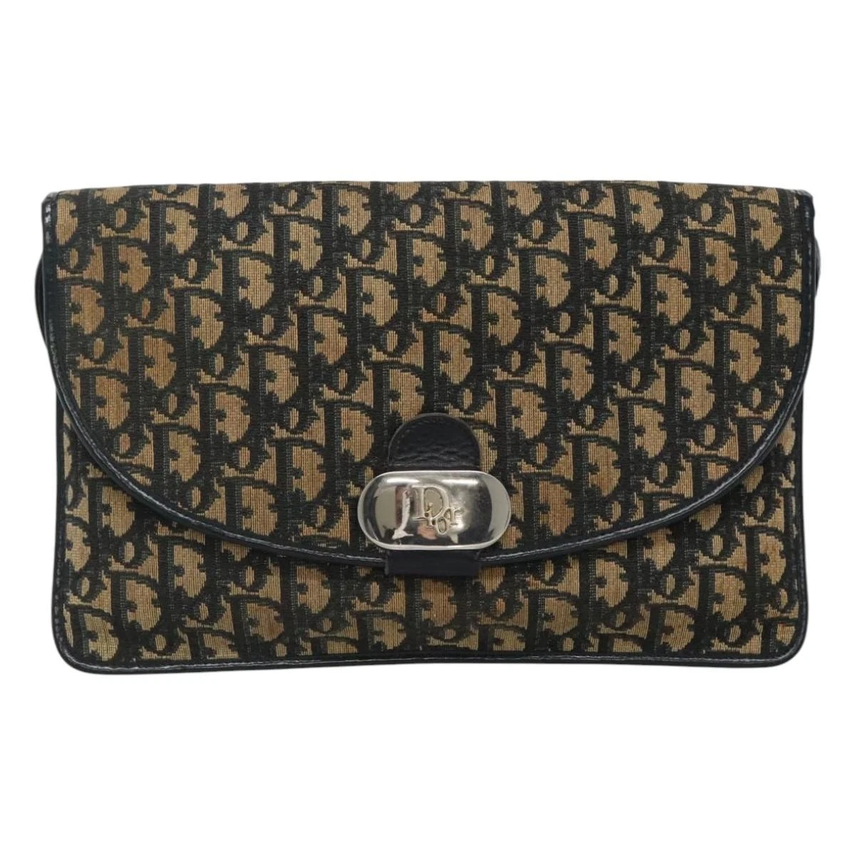 Sac bandoulière Dior Trotter en toile marron authentique