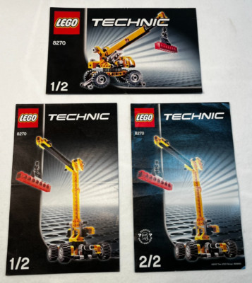 LEGO Technic 3 Instruction Manuals for Rough Terrain Crane 8270