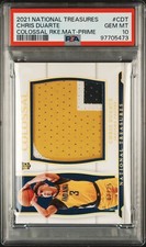2022 National Treasures /25 Chris Duarte Colossal Rookie Materials Prime PSA 10