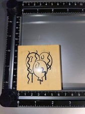 Simple balloon birthday rubber stamp approx 2.5 x 3