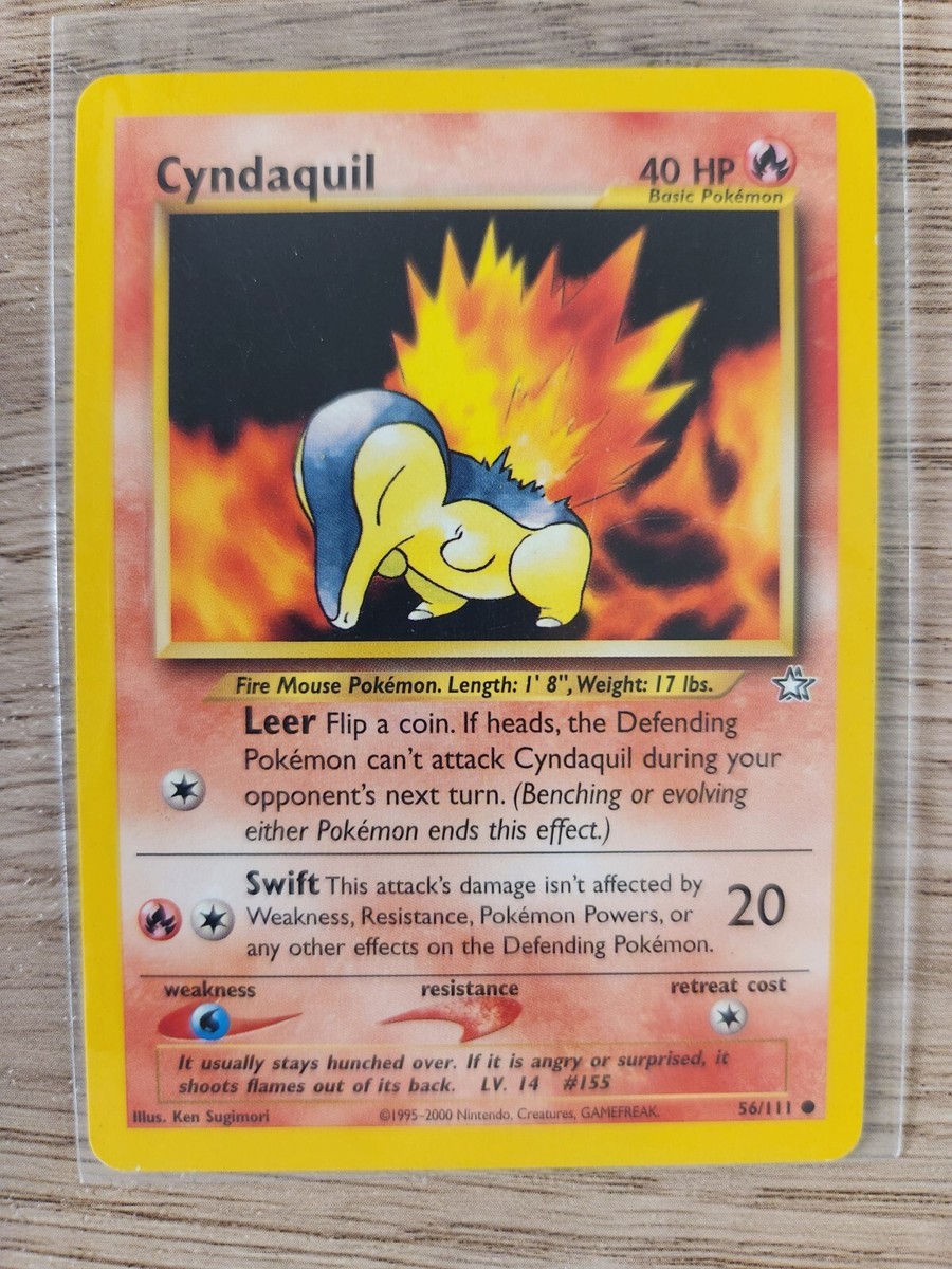 Cyndaquil - Neo Genesis Set - 56/111 - Common - Pokemon Card - Unlimited LP-NM Cyndaquil - Neo Genesis Set - 56/111 - Common - Pokemon Card - Unlimited LP-NM
