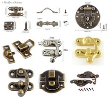 2-4 Haspen Schatullenverschluss Kastenverschluss Truhenschloss Griffe