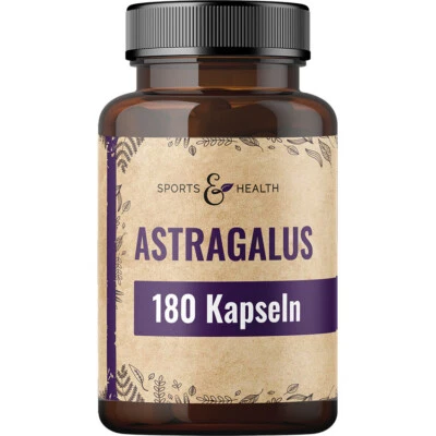 SPORTS & HEALTH Astragalus Capsules High Dose - 180 Capsules - Tragacanth Root