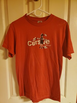 VTG Cursive Band Shirt Medium Indie Rock Tim Kasher Good