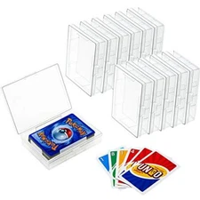 12 Pack Clear Plastic Playing Cards Boxes Poker Card Gaming Deck Cases