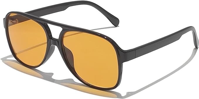 Retro Trendy Aviator Sunglasses 70s Cool Oversized Vintage  display picture 3