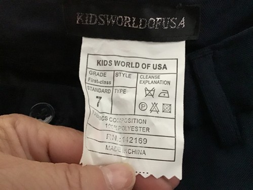 Kids World Of USA Boys Navy Suit Vest & Matching Pants Sz 7 EUC - Picture 6 of 7