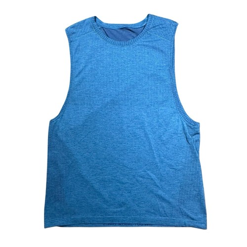 Lululemon Men's Sz Large Metal Vent Tech Sleeveless Tank 2.0 Activewear Gym Blue