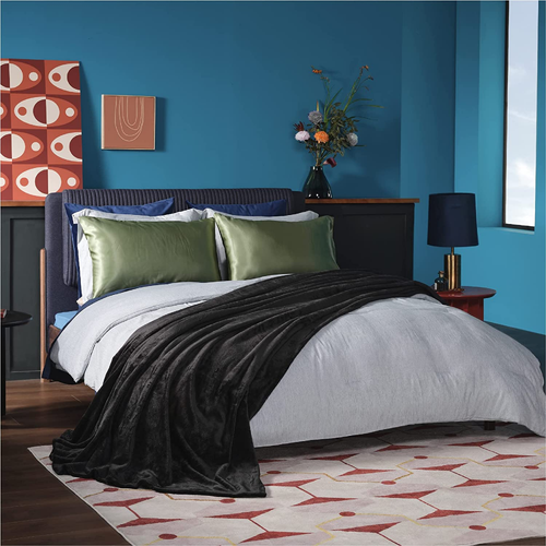 Bedsure Fleece Blankets King Size Black - Bed Blanket Soft 108x90, - Picture 4 of 8