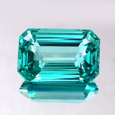 Green Parti Sapphire Natural 9-11 Ct Emerald Cut Ceylon Loose Certified Gemstone