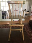 Vintage 1950s wooden baby doll toy high chair furniture (Whitney Bros. Co.) — photo 1