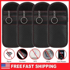4Pcs Car key Fob RFID Signal Blocking Case Pouch Faraday Bag Cage Protector NEW