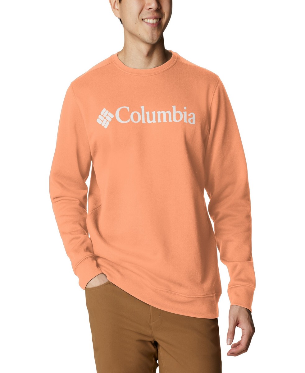 COLUMBIA Trek Crew Sweatshirt sz XL X-Large Orange Sweater AM0954