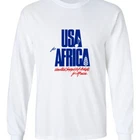 We Are the World Anniversary USA for Africa Long Sleeve White T-shirt