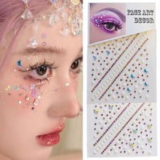 Women Eyeshadow Stickers 3D Diamond Face Jewels Diamond Decoration Nail Sticker 