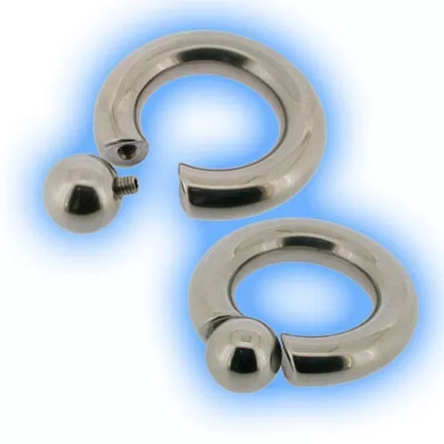 Screw Fit Large Gauge BCR Heavy CBR Ring PA Prince Albert 5mm Ball Closure 4g