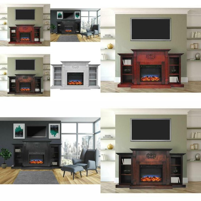 Altra Ellington 32 Tv Stand With Fireplace Black For Sale Online