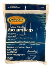 Kenmore Canister Type C VACUUM BAGS 9-Pack  5055 50557 50558 Panasonic C-5