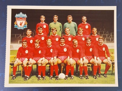 LIVERPOOL FUSSBALLCLUB FC VINTAGE POSTKARTE ALT 1969 TEAMFOTO KLASSE VON 69 LFC