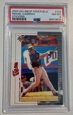 2003-04 Line-Up Venezuela Card #123 Jose Miguel Cabrera PSA 8 NM - MT