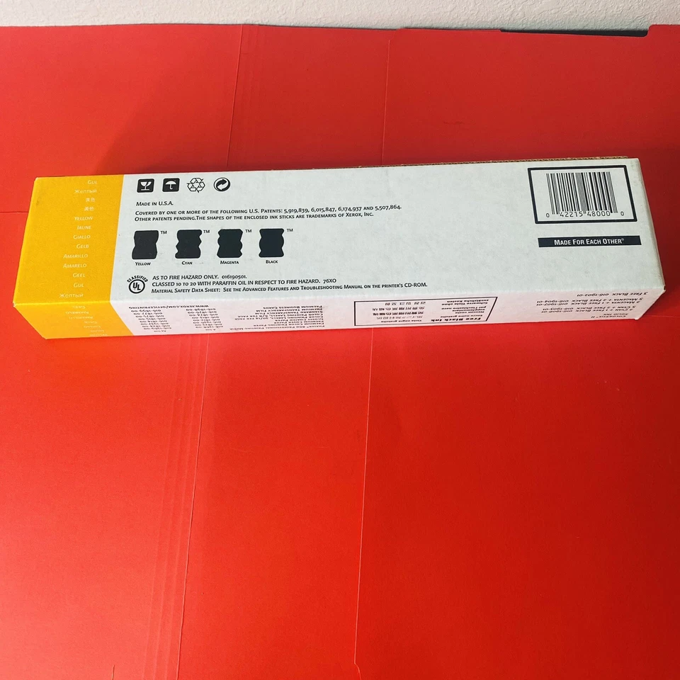 Xerox Tektronix Phaser 860 ColorStix II Ink 5 Yellow & 2 Black Expired SEALED - Image 3 of 4