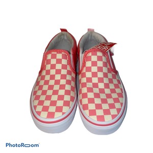 womens pink checkered vans