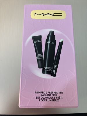 MAC Primped & Prepped Kit: Radiant Pink  3 Piece Set NIB