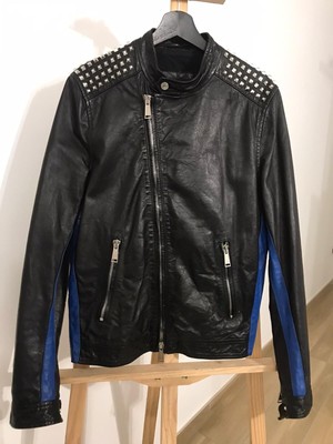 giacca pelle dsquared