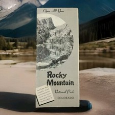 Rocky Mountain National Park Vintage Travel Brochure Booklet Fold Out