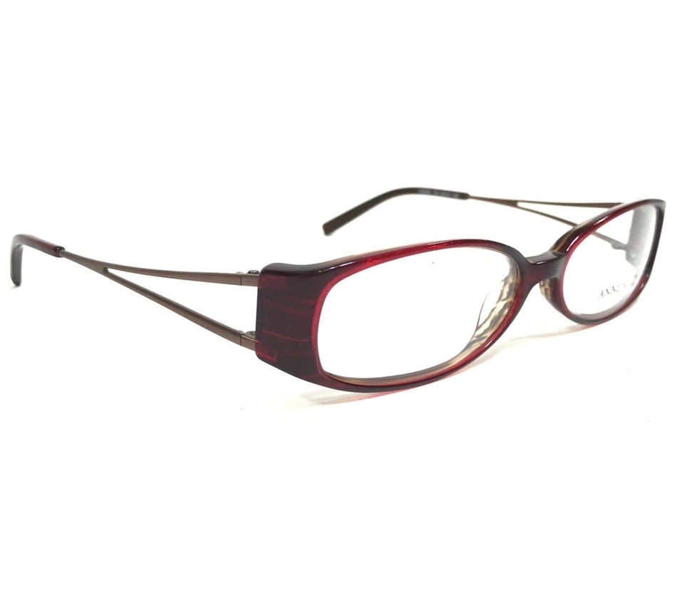 Monturas de gafas Anne Klein AK8049 135 marrón rojo rectangulares borde completo 54-15-130 Foto 2 de 4