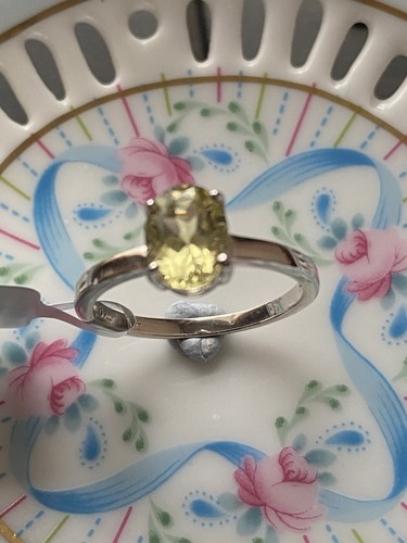 Green Apatite Sterling Silver Ring -L-M - Picture 11 of 11