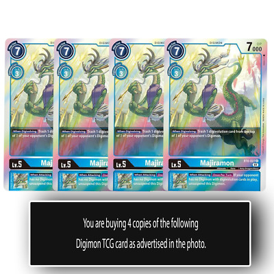 Majiramon - BT6-027 R - Digimon TCG Card - Blue- Playset
