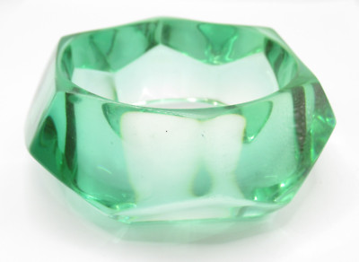 Chunky Green Translucent Contemporary Bracelet Bangle