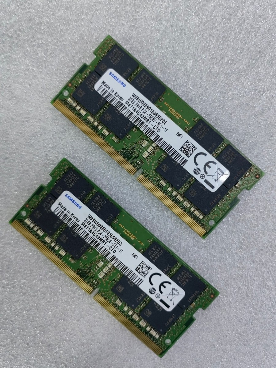 SAMSUNG 64GB Kit / 2 x 32GB DDR4 2666 Laptop SO-DIMM RAM SAMSUNG 64GB Kit / 2 x 32GB DDR4 2666 Laptop SO-DIMM RAM