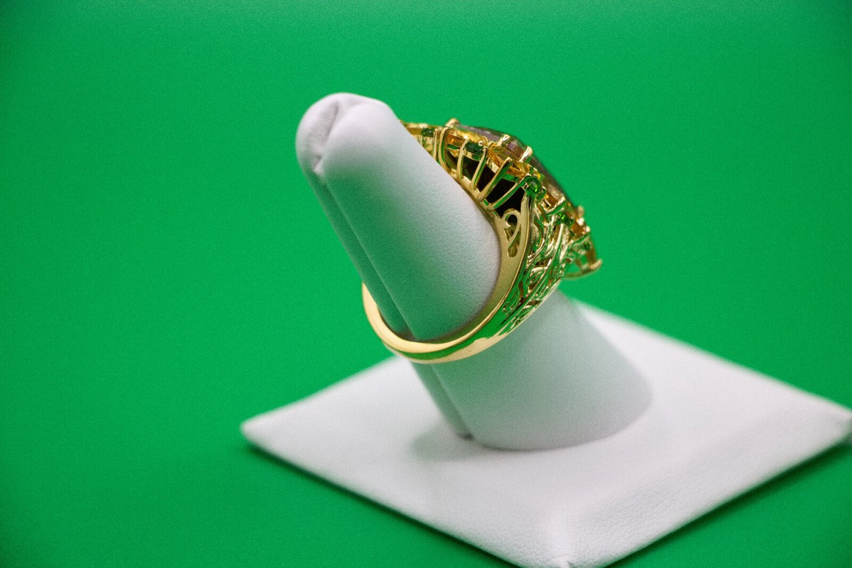 Chocolate Sapphire & Multi Gemstone 23.90 ctw Ring in 18K