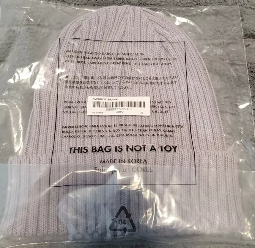 SUPREME SS21 Box Logo Overdyed Beanie Gray