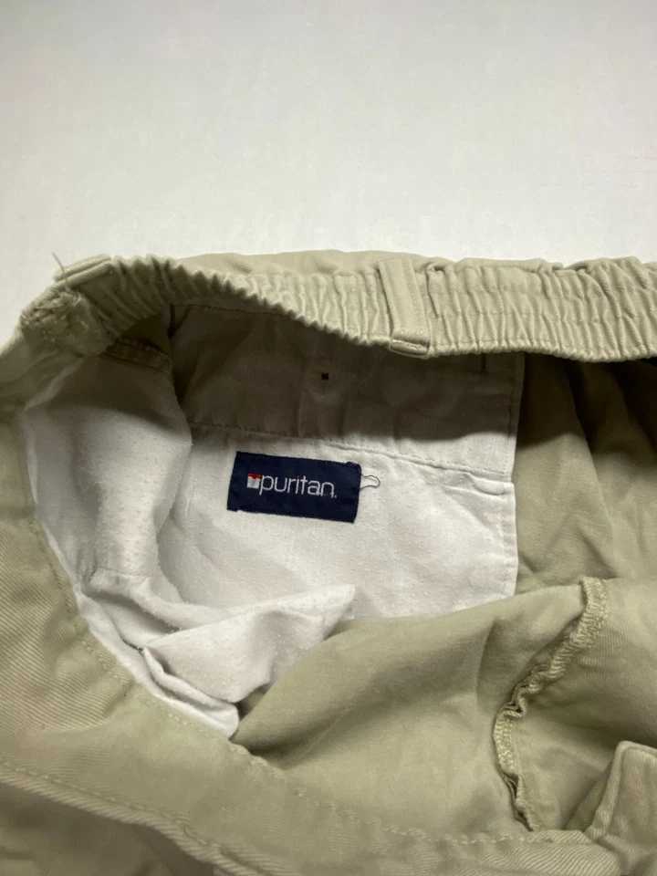 Pantalones Cortos Para Hombre Vintage Puritan 5 Bolsillos Caqui Frente Plano Talla 38 Foto 2 de 4