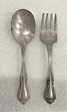 Wm. A. Rogers, Oneida Ltd. Small Spoon and Fork, Chalis  Stainless (?) Pattern