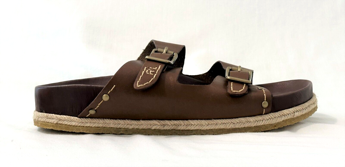Polo Ralph Lauren Turbach Brown Leather Strap Sandal Mens 