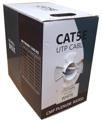 1000ft Cat5e Plenum CMP 350MHZ Bulk Ethernet Network Cable Wire
