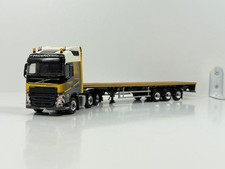 WSI truck models, Volvo FH4 Glob. 6X2 Twin Steer + Flatbed Trailer , FRIDERICI