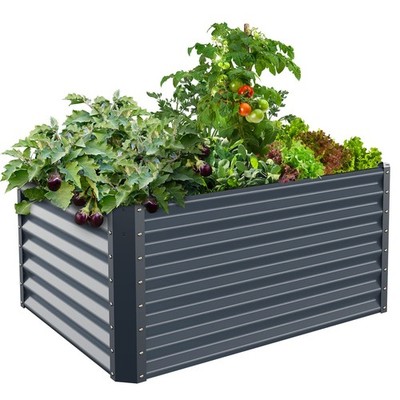 Midnight Gray - SAVANA Galvanized Raised Garden Bed Galvanized Raised Garden Bed
